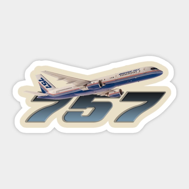 757 prototype Sticker by Caravele